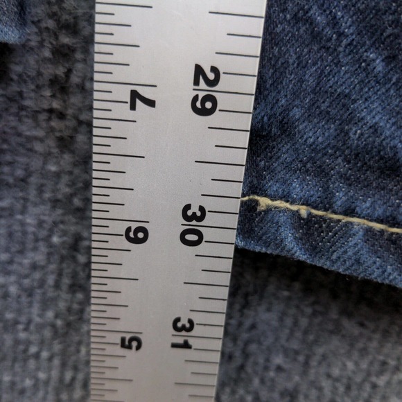 Abercrombie & Fitch Men's Straight Leg Jeans Blue 30x30 5-Pocket Button Fly - Picture 11 of 11